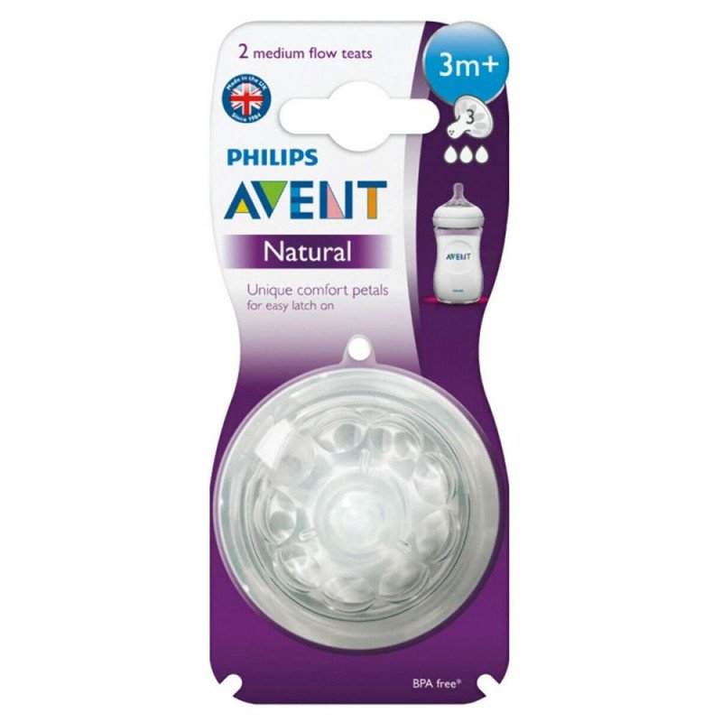 Avent Natural Baby Bottle Nipple 3M Fashion Department Store
