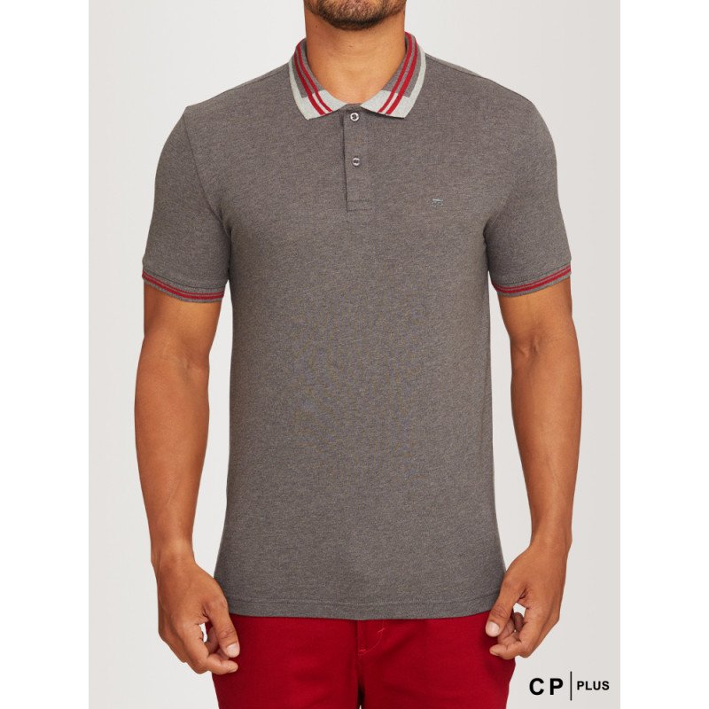 Charcoal Melange Smart fit Pique Polo 085 CP Clothing